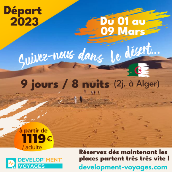Circuit de Mars dans désert Algérien